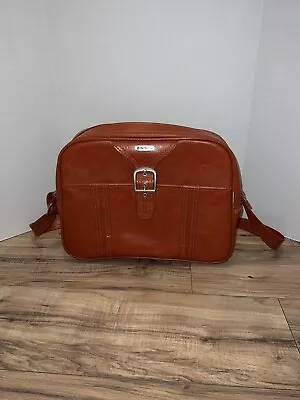 Royal Traveller Samsonite Sidekick Brown Vtg Suitcase Vinyl Carry On Weekend Bag • $38.99