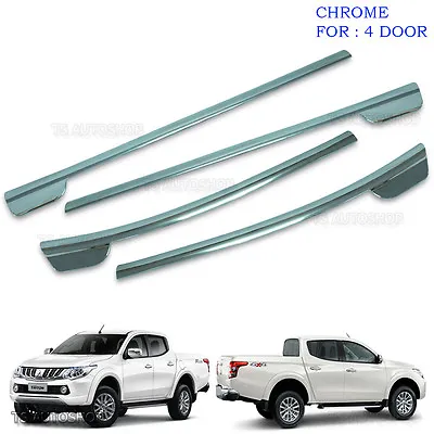 Chrome 4Door Line Window Sill Cover Trim For Mitsubishi L200 Triton 2015 16 2017 • $48.98