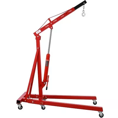 2 TON (4000lbs) Heavey Duty Engine Motor Hoist Cherry Picker Shop Crane Lift Red • $359.99