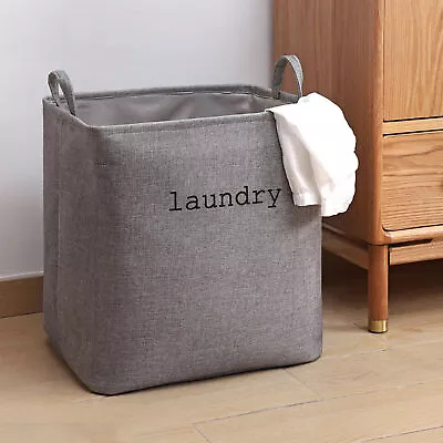 Laundry Basket Large Capacity Washable Kids Room Toy Storage Basket Soft • £19.49