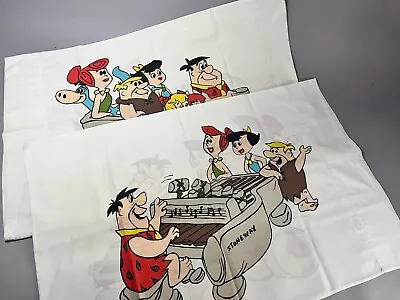 Vintage 1970s Flintstones Stoneway 20x30 Bed Pillow Case Cover Hanna-Barbera • $35