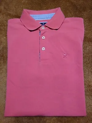Hackett London Men's Size XS Slim Fit Coral Pink Short Sleeve Golf Polo  • $22.99