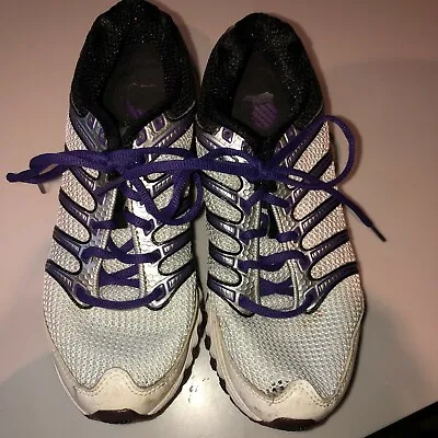 K Swiss Womens Tubes AOSTA II Low Running Shoes Size 8 Purple/White Mesh Top • $9.99