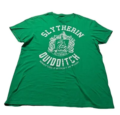 Universal Wizarding World Harry Potter Slytherin Quidditch T-shirt Adult Size XL • $19.99