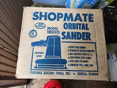 Vintage Shopmate Orbital Sander Model 1800 USED UNTESTED W/ INSTRUCTIONS W/ BOX • $5.99