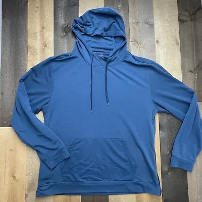 DIP Men's XXL 2XL Long Sleeve Pullover Hoodie Lightweight W/ Zipper Sides - BLUE • $9.99