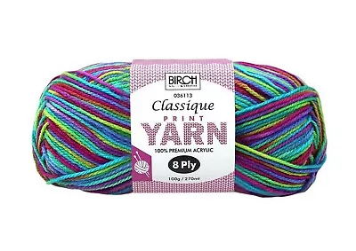 Birch Classique Knitting Yarn - Rosella  -  8 Ply Acrylic Yarn -100 Grams • $3.95