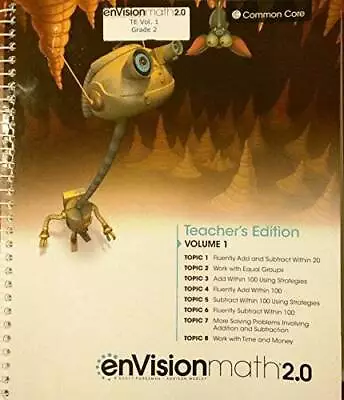 EnVisionmath2.0 - 2016 Common Core Teacher Edition Volume 1 Grade 2 - GOOD • $9.44