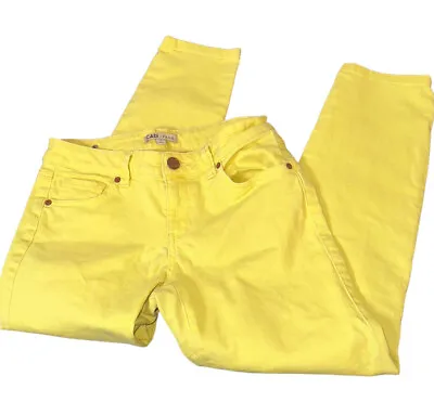 Cabi Jeans Womens 4 Yellow Jeans Denim Mid Rise Jeans 760 Bree Skinny Crop • $17.84