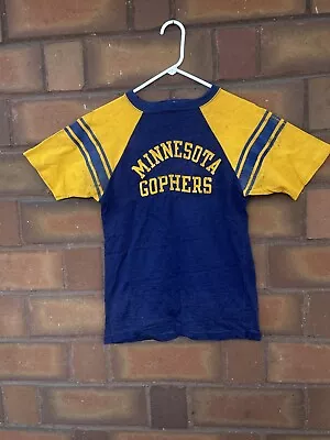 VINTAGE Minnesota Gophers Blue Gold Jersey Football ? NO RESERVE • $34