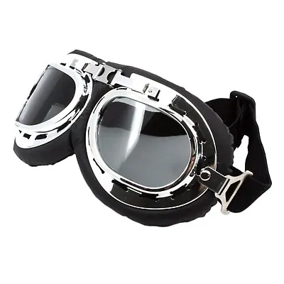 Steampunk Padded Motorcycle Goggles Adjustable Strap Novelty Costume • $15.95