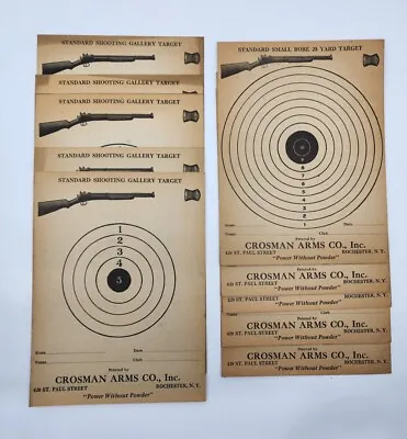 Lot 10 CROSMAN ARMS CO. Standard Shooting Gallery Target VTG 1950s Two Sided NY • $9