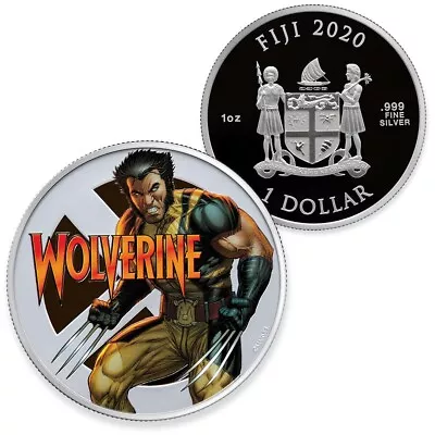 2020 FIJI $2 - 1 OZ SILVER WOLVERINE MARVEL COMICS - 2500 Pcs • $125