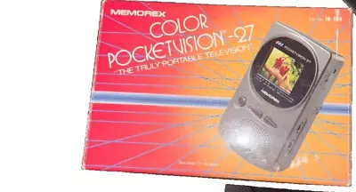 Memorex Portable Television PocketVision 27 W/Backstand Tested • $32