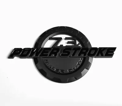 One Pc 7.3L Power Stroke Super Duty Car Side Fender Badge 3D Emblem (Black) • $14.99