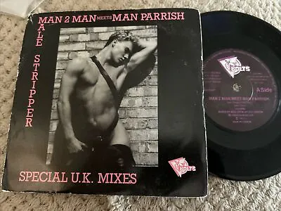 MAN 2 MAN Meets MAN PARRISH - Male Stripper 7” Single Vinyl Record 1986 Bolts Vg • £3.94