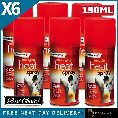 £12.99 • Buy 6x 150ml Deep Heat Spray Massaging Instant Muscle Sports Injury Back Pain Relief