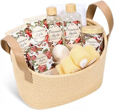 Brand New  10pcs Cinnamon Apple Home Spa Gift Set Baskets Pamper Gifts • £22.99