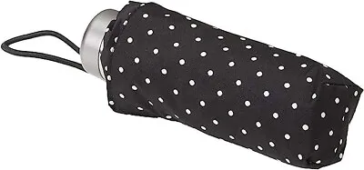 New! Totes Classics Micro Manual Compact Umbrella Black Swiss Dot • $15.99