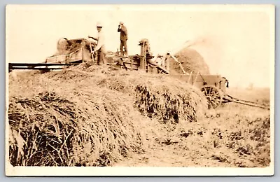 Rppc Postcard Wheat Harvest Horse Drawn Wagon Farming Equipment Farmers Reaper • $9.99