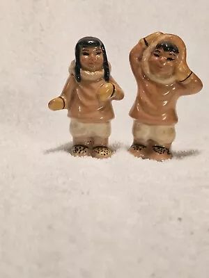 Vintage Eskimos Salt And Pepper Shakers Ceramic Arts Studio • $2