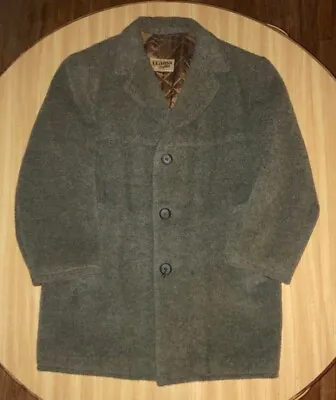 True Vintage 60’s/70’s Llama Men’s Coat Charcoal Greenish Gray Wool England 44 • $30
