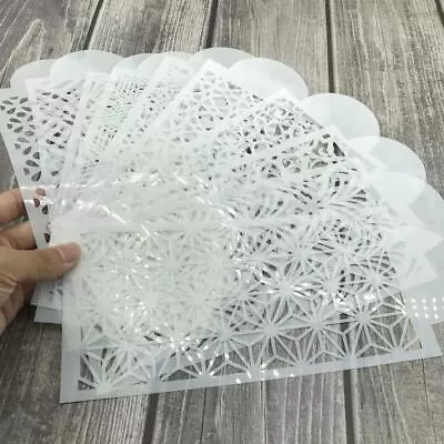 10pcs/set Cake Decorating Stencil Plastic Stencil Mold Flower Duster Baking P7V0 • £7.44