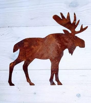 Rusty Moose Wall Art Made Out Of Steel And Rusted With Clear Coat • $24
