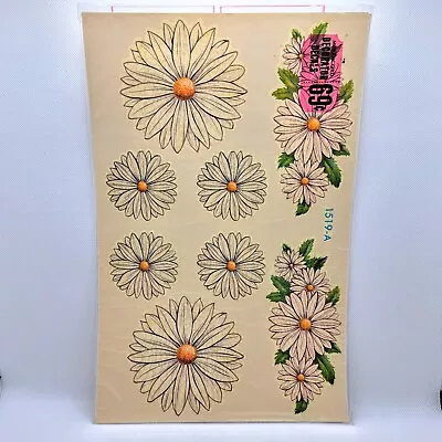 Vintage Meyercord Furniture Decal 1519-A White Flowers Daisy Daisies NOS • $12.99
