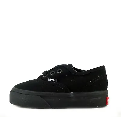 VANS Authentic Baby Toddler Shoes Trainers Lace Up - Black • £34.99