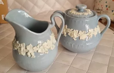 £25 • Buy Wedgwood Of Etruria Barlastan Queens Ware Sugar Bowl And Milk Jug