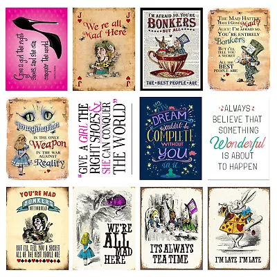 £3.07 • Buy Alice In Wonder Land Retro Metal Signs/Plaques Man Cave, Cool Novelty Gift,