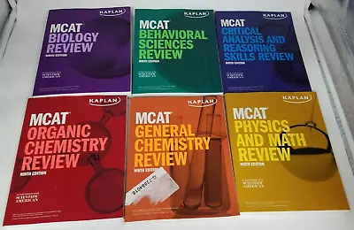 Kaplan MCAT 9th Ed Review Books-2023-2024 Ed. Set Of 6 (Not Complete Set) • $99.99