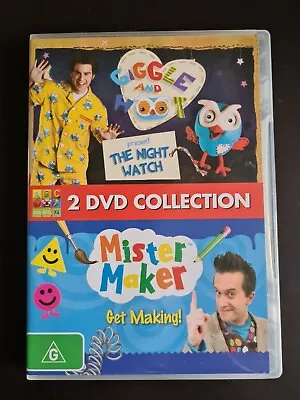 Mister Maker: Get Making + Giggle And Hoot: The Night Watch DVD ABC Tracked Post • $19.95