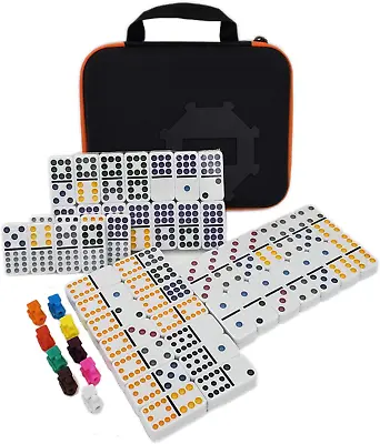 Kalolary Mexican Train Dominoes Game91 Pieces Double 12 Color Dominoes Set Wit • £36.99