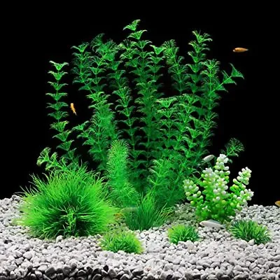 $18.64 • Buy Aquarium Plants Plastic Fish Plant Set For Tank Artificial Decoration For All Fi