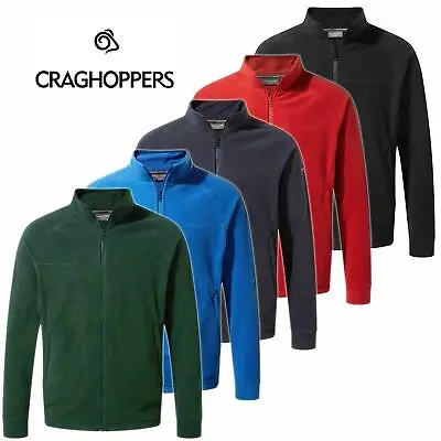 Craghoppers Mens Full Sleeve Expert Full Zip Fleece Jacket 2 Zipped Pockets • £19.99