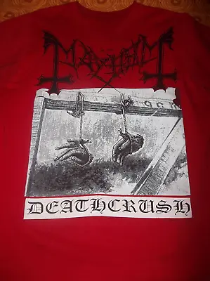 Mayhem Deathcrush Band Gift For Fan Short Sleeve S To 5XL Red T-Shirt S4289 • $18.04