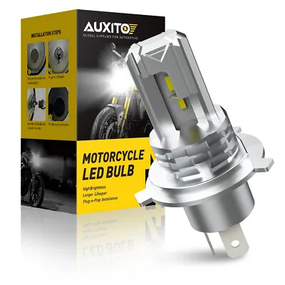 H4 LED Bulb HID White 360° Hi/Low Beam Motorcycle Headlight Super Bright EXC • $17.09