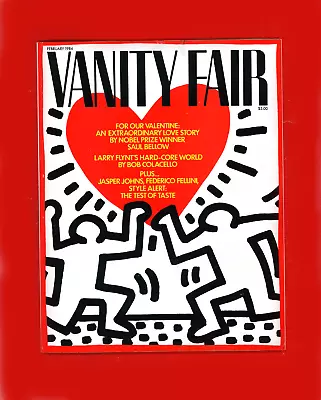 VANITY FAIR-FEBRUARY 1984-KEITH HARING COVER-ROB LOWE-CARNIVALE-34pgsSAUL BELLOW • $54.99