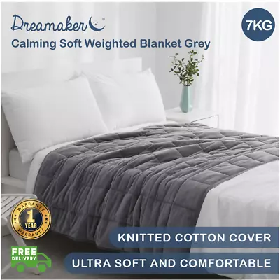 Dreamaker 7KG Ultra-Soft Relaxing And Calming Weighted Blanket 122 X 183cm • $98.96