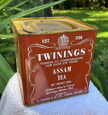 Vintage Twinings Assam Tea Tin 250g Collectable Tin • $25