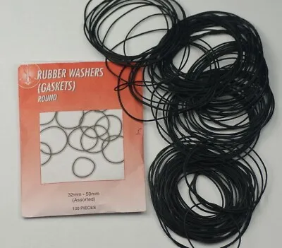 100 O Ring GASKETS Rubber Seal Washers EXTRA LARGE WATCHES 32-50mm Repair Kits • £5.95