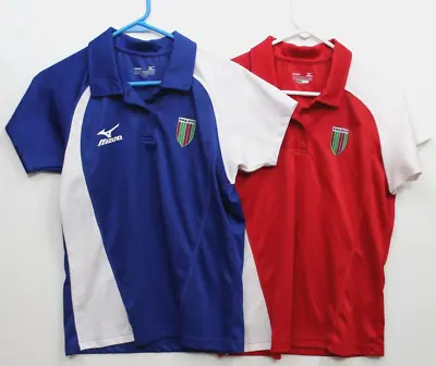 Lot Of 2 Mizuno Faldo Golf Polo Shirt Shirts Women’s L Blue Red Excellent • $27