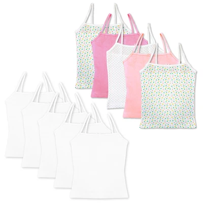 £6.99 • Buy Girls 5 Pack Cami Vests Underwear Sleeveless Kids 100% Cotton Size 4-13 Years