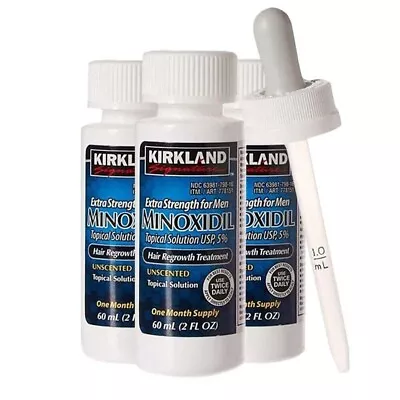 Kirkland Minoxidil 5% Hair/Beard Growth Solution Extra Strength 3-Months Supply • $17.99