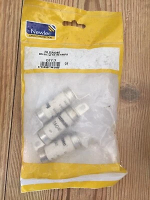 £19.99 • Buy Bussman 40 Amp BS88 GG BAO40 HRC Industrial Fuse Set Of 3