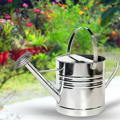 Galvanised Watering Can Metal Steel Indoor Outdoor Garden Plants Gardening • £19.45