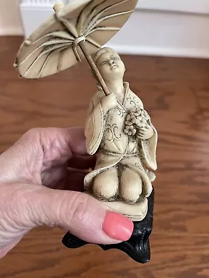 Vintage Asian Lady Figurine Made In Italy ~6x3” • $8