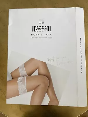 £15 • Buy Wolford  Naked 8   Nude Colour Stay-Up Stockings Size Small, Unused
